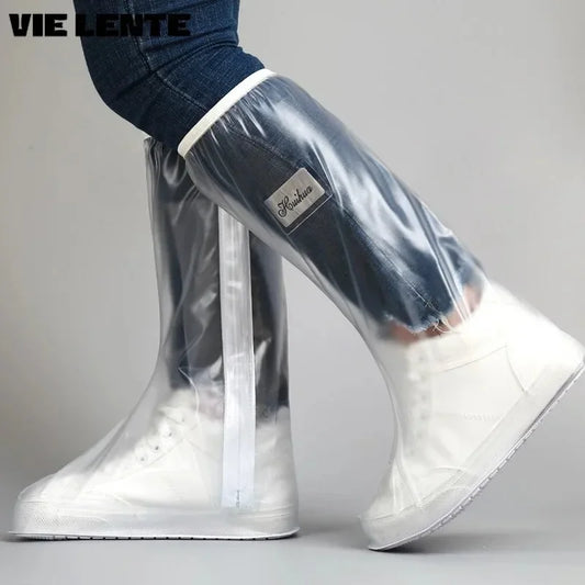 Surchaussures Imperméables Unisexes – Hautes, Antidérapantes, Résistantes et Réutilisables