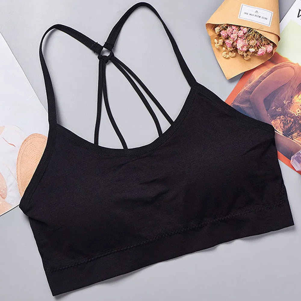 Brassière de Sport Femme - Sans Couture, Maintien Confortable, Bretelles Larges