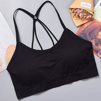 Brassière de Sport Femme - Sans Couture, Maintien Confortable, Bretelles Larges