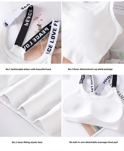 Brassière de Sport Femme - Sans Couture, Maintien Confortable, Bretelles Larges